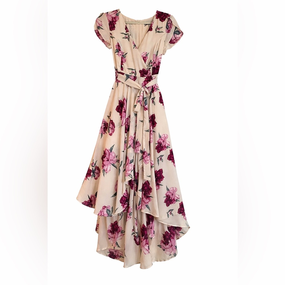 Lulus Floral High-Low Maxi Dress